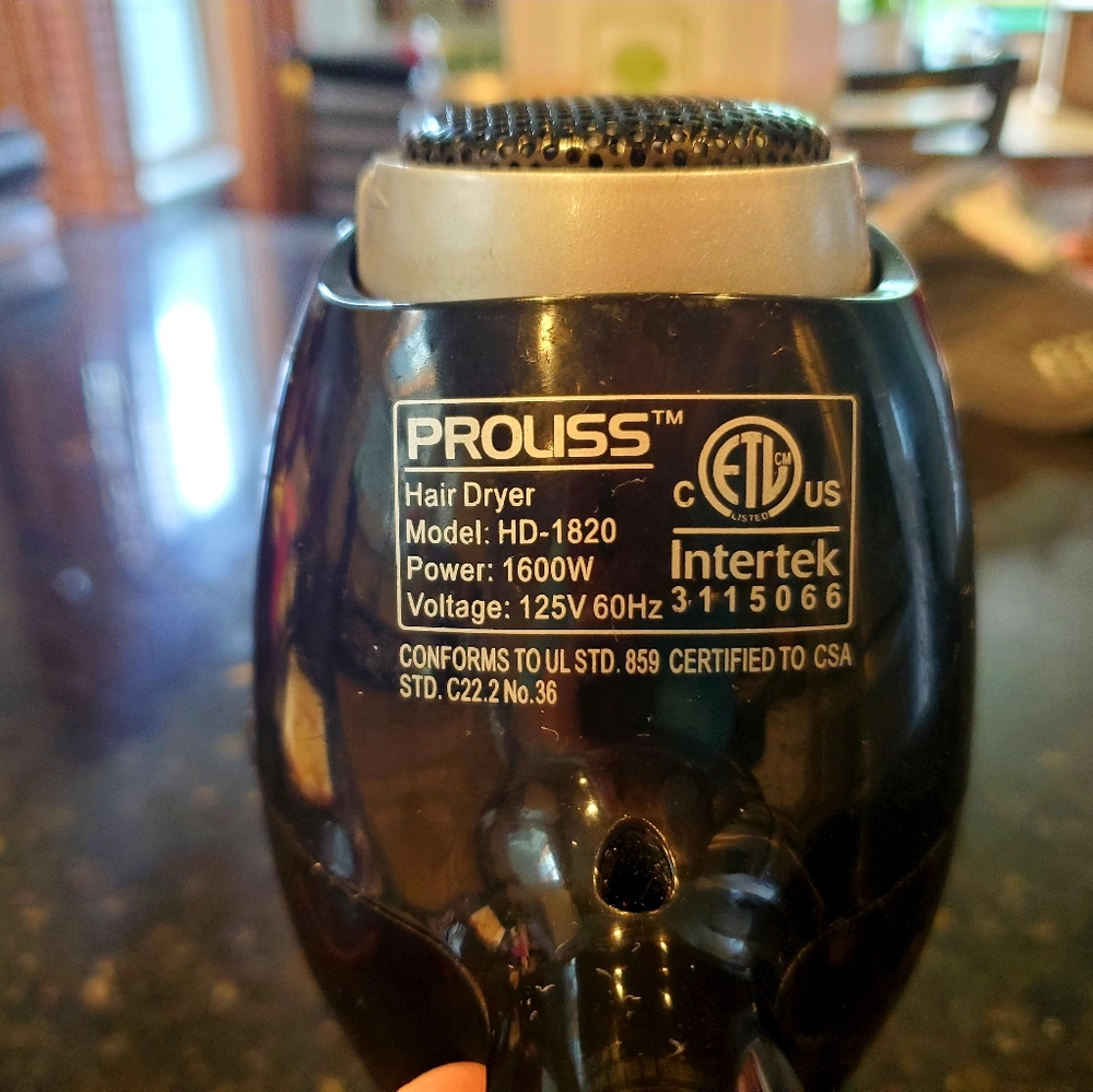 Proliss hair dryer 1600w professional blow dryer